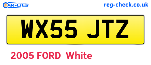 WX55JTZ are the vehicle registration plates.