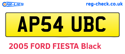AP54UBC are the vehicle registration plates.