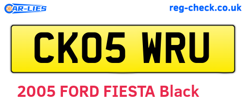 CK05WRU are the vehicle registration plates.