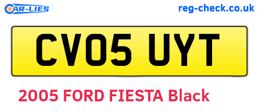 CV05UYT are the vehicle registration plates.