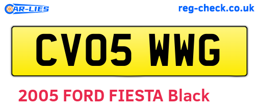 CV05WWG are the vehicle registration plates.