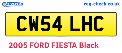 CW54LHC are the vehicle registration plates.