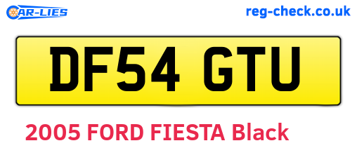 DF54GTU are the vehicle registration plates.