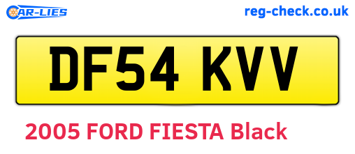 DF54KVV are the vehicle registration plates.
