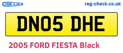 DN05DHE are the vehicle registration plates.