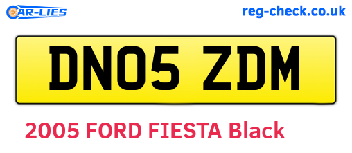 DN05ZDM are the vehicle registration plates.