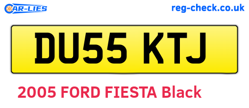 DU55KTJ are the vehicle registration plates.