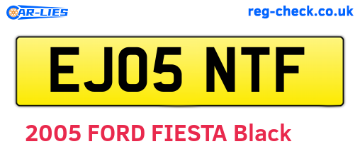 EJ05NTF are the vehicle registration plates.
