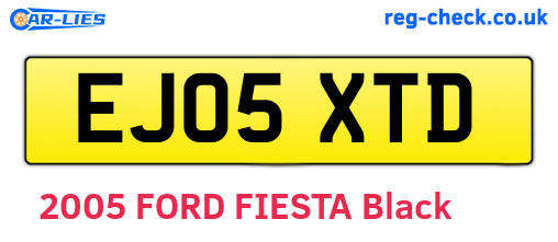 EJ05XTD are the vehicle registration plates.