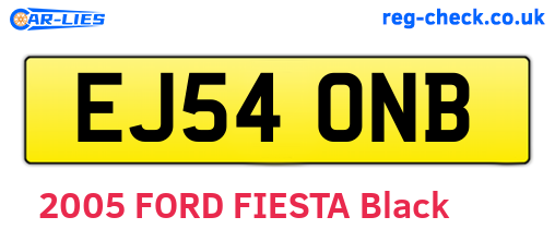 EJ54ONB are the vehicle registration plates.