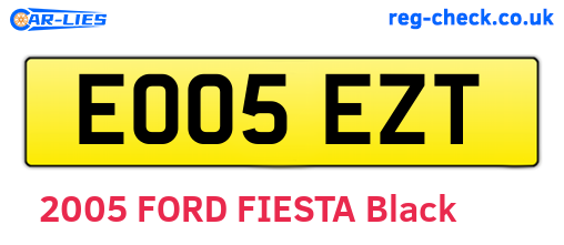 EO05EZT are the vehicle registration plates.