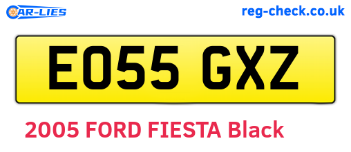 EO55GXZ are the vehicle registration plates.