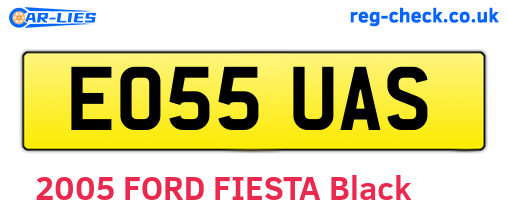 EO55UAS are the vehicle registration plates.