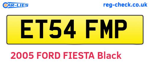 ET54FMP are the vehicle registration plates.