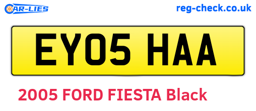 EY05HAA are the vehicle registration plates.