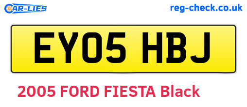 EY05HBJ are the vehicle registration plates.