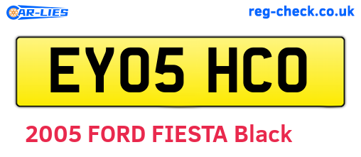 EY05HCO are the vehicle registration plates.
