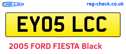 EY05LCC are the vehicle registration plates.