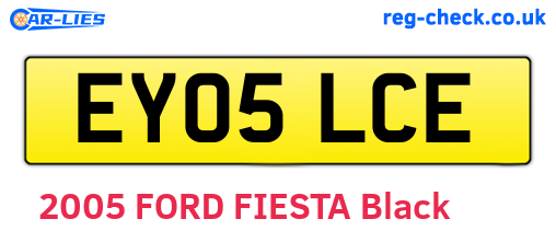 EY05LCE are the vehicle registration plates.