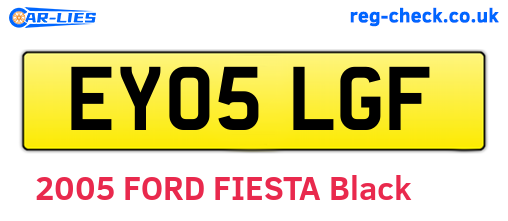 EY05LGF are the vehicle registration plates.