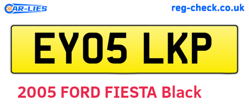 EY05LKP are the vehicle registration plates.
