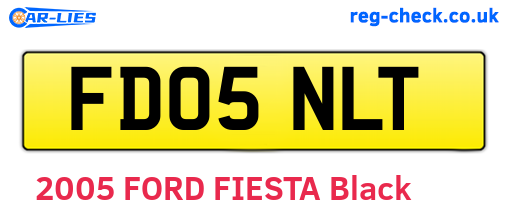 FD05NLT are the vehicle registration plates.