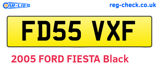 FD55VXF are the vehicle registration plates.
