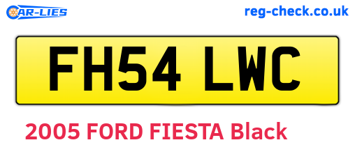 FH54LWC are the vehicle registration plates.