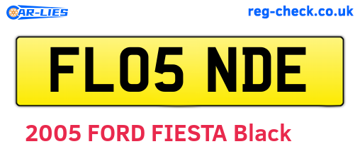 FL05NDE are the vehicle registration plates.