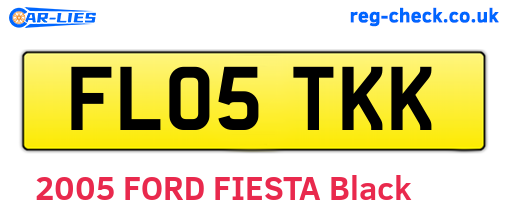 FL05TKK are the vehicle registration plates.