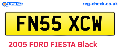 FN55XCW are the vehicle registration plates.