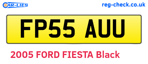 FP55AUU are the vehicle registration plates.