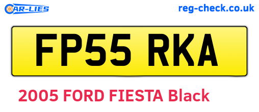 FP55RKA are the vehicle registration plates.
