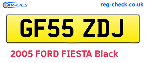 GF55ZDJ are the vehicle registration plates.