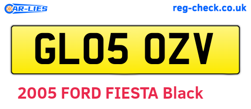 GL05OZV are the vehicle registration plates.
