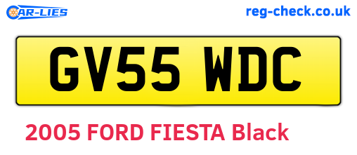 GV55WDC are the vehicle registration plates.