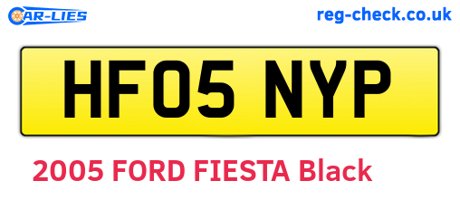 HF05NYP are the vehicle registration plates.