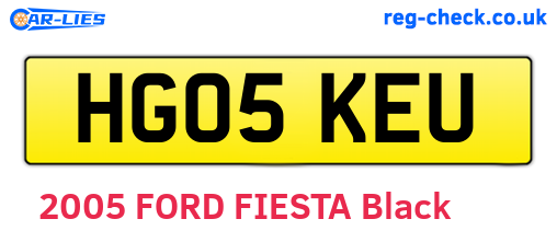 HG05KEU are the vehicle registration plates.