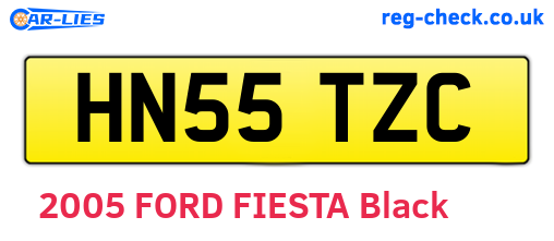 HN55TZC are the vehicle registration plates.