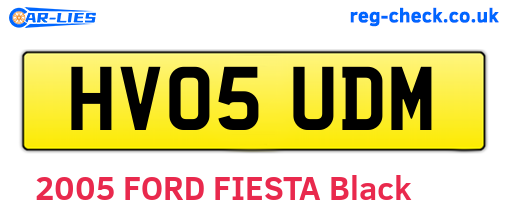 HV05UDM are the vehicle registration plates.