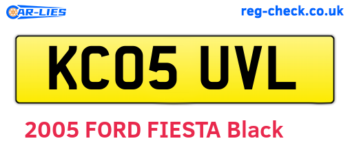 KC05UVL are the vehicle registration plates.