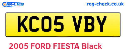 KC05VBY are the vehicle registration plates.