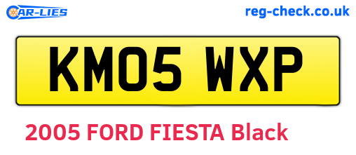 KM05WXP are the vehicle registration plates.