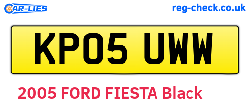 KP05UWW are the vehicle registration plates.