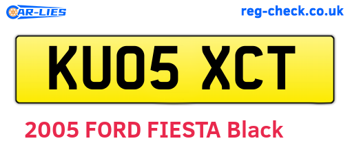 KU05XCT are the vehicle registration plates.