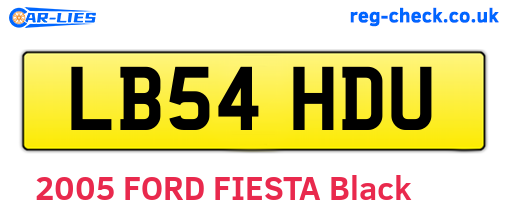 LB54HDU are the vehicle registration plates.