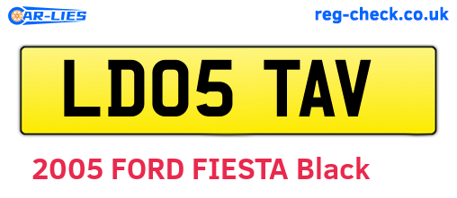 LD05TAV are the vehicle registration plates.