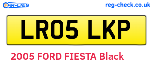 LR05LKP are the vehicle registration plates.