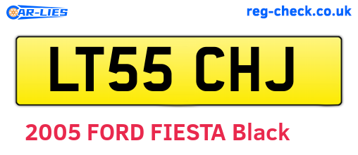 LT55CHJ are the vehicle registration plates.