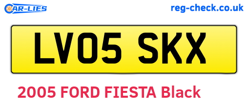 LV05SKX are the vehicle registration plates.